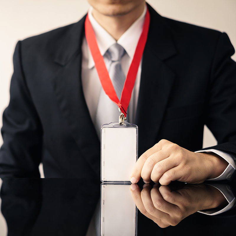 Aukahlutir fyrir aðgangskort hálshólar plastvasar frá Securitas