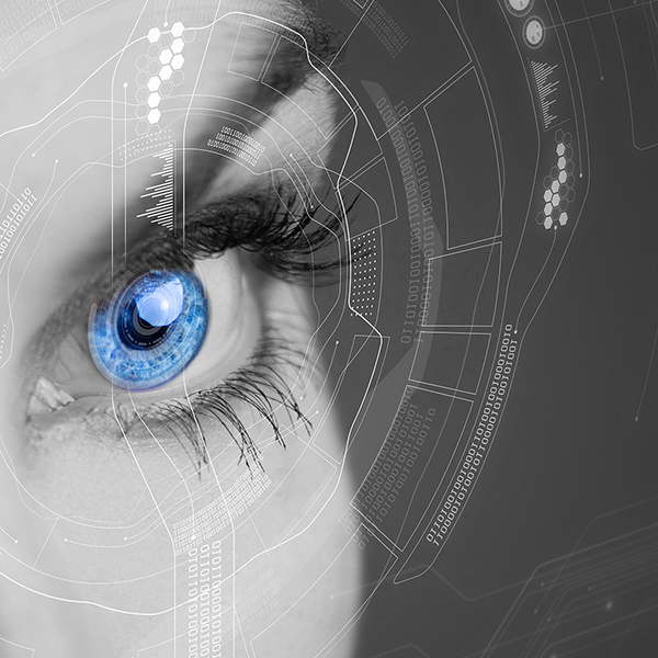 Snertilaus auðkenning með augnskönnun