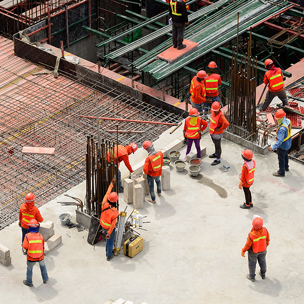 Byggingariðnaður aðgangur starfsfólks að svæðinu