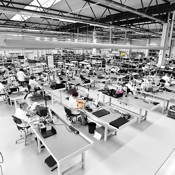 Rakning á búnaði og starfsfólki í framleiðslufyrirtæki